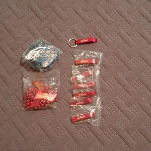 Budweiser Bottle Openers (7) Beads (2)